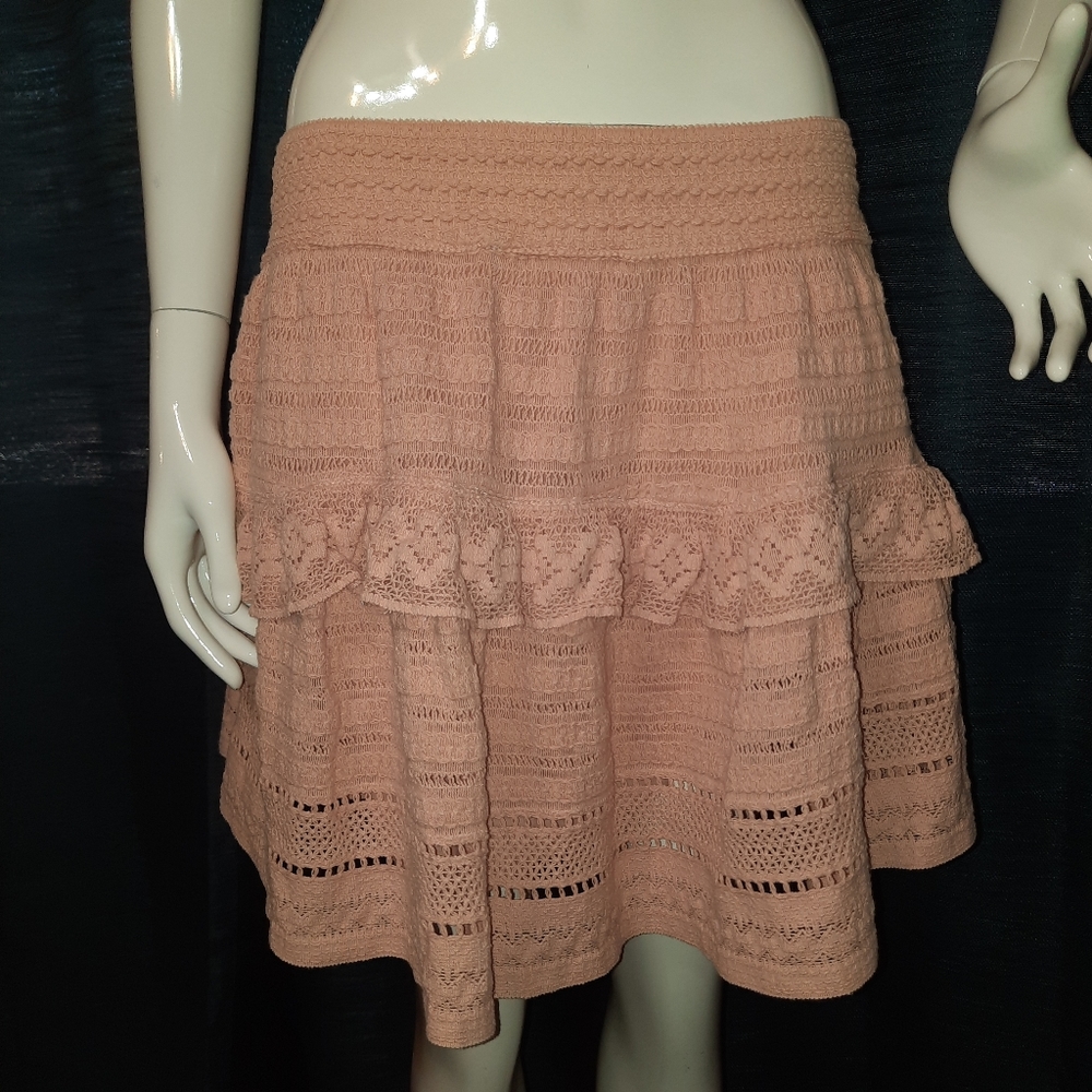 NWT Aerie Light Pink Ruffle Mini Skirt